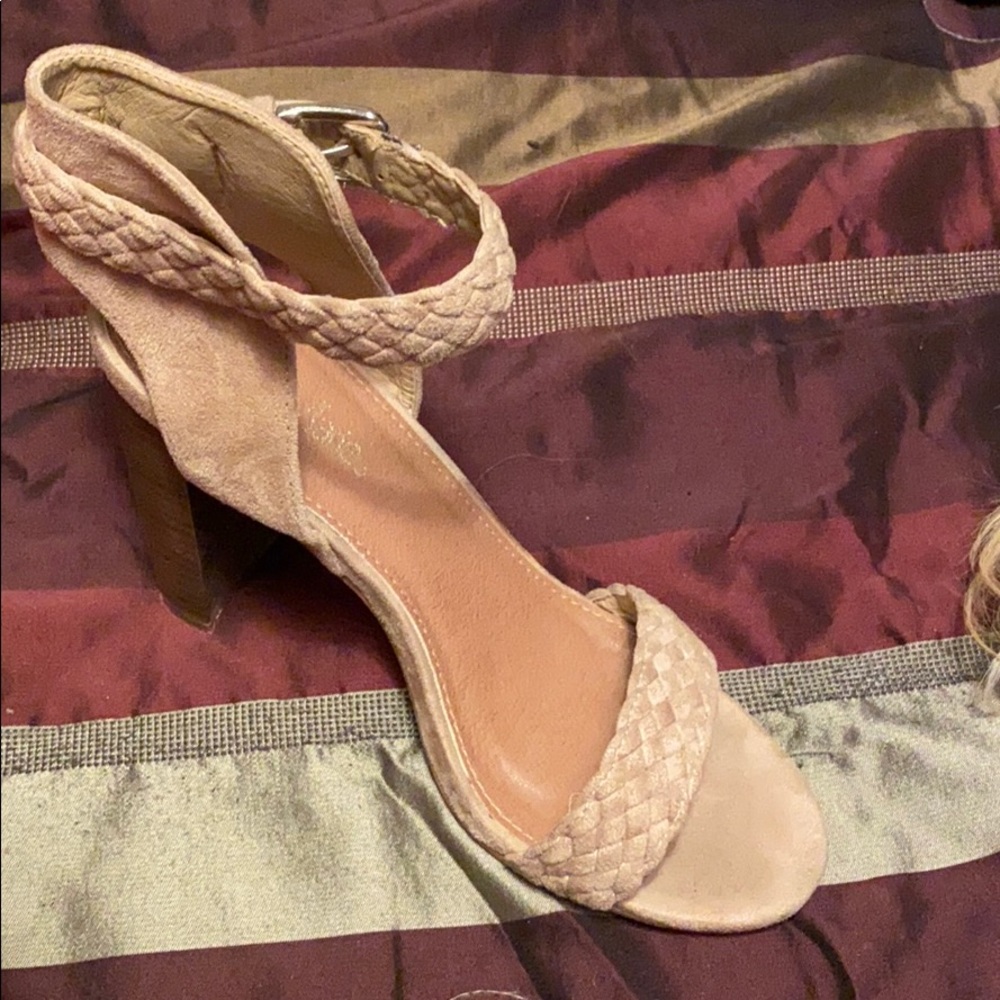 Beige Suede Heels